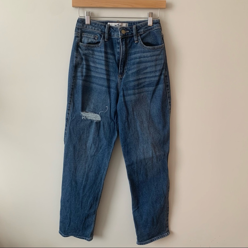 HOLLISTER curvy ultra high-rise vintage straight, medium wash